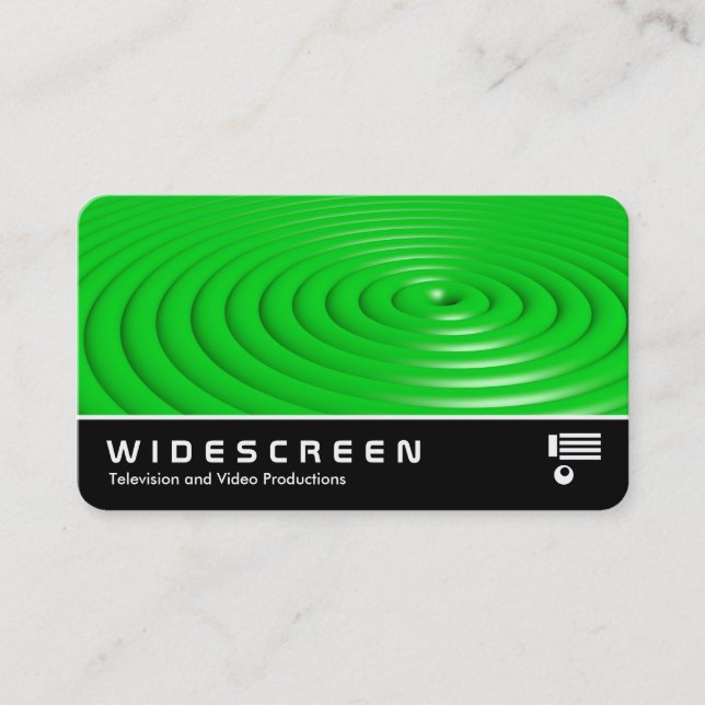 Widescreen 0547 - Rings - Green Business Card (Front)