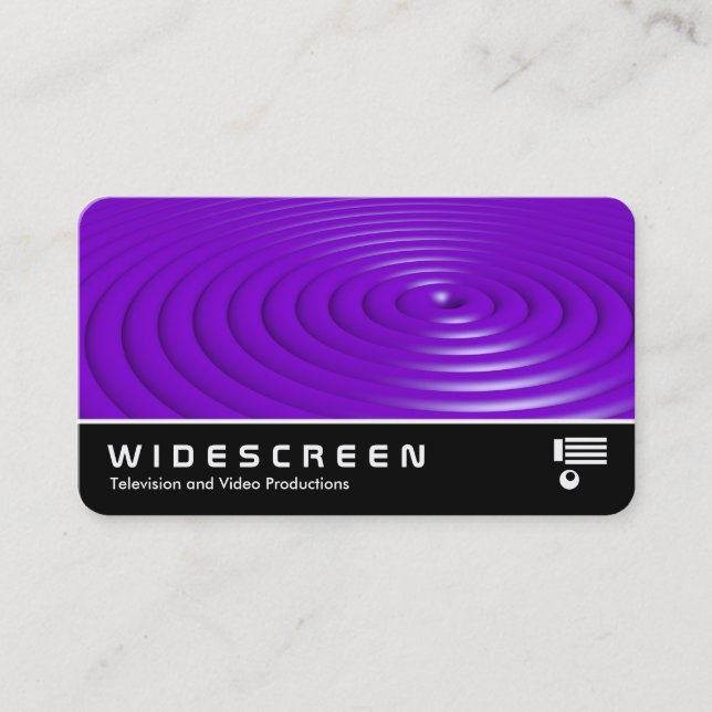 Widescreen 0550 - Rings - Purple Business Card (Front)