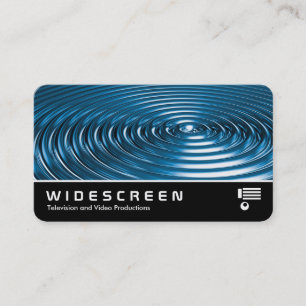 Widescreen 0555 - Rings - Blue Chrome Business Card