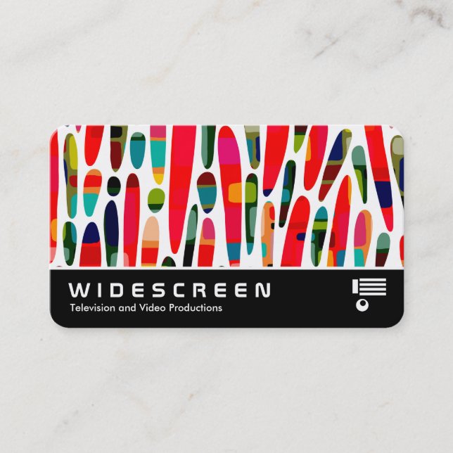 Widescreen 0556 - Collaged Colour Splash 150222 Business Card (Front)
