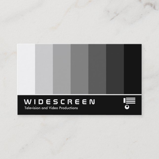 Widescreen 162 - Colour Blend - White to Black Business Card (Front)