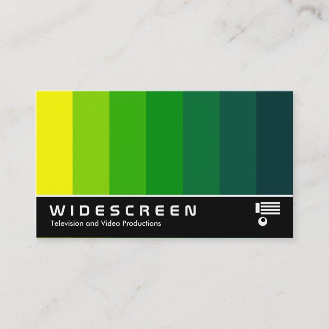 Widescreen 163 - Colour Blend - Yellow to Dk Green Business Card (Front)