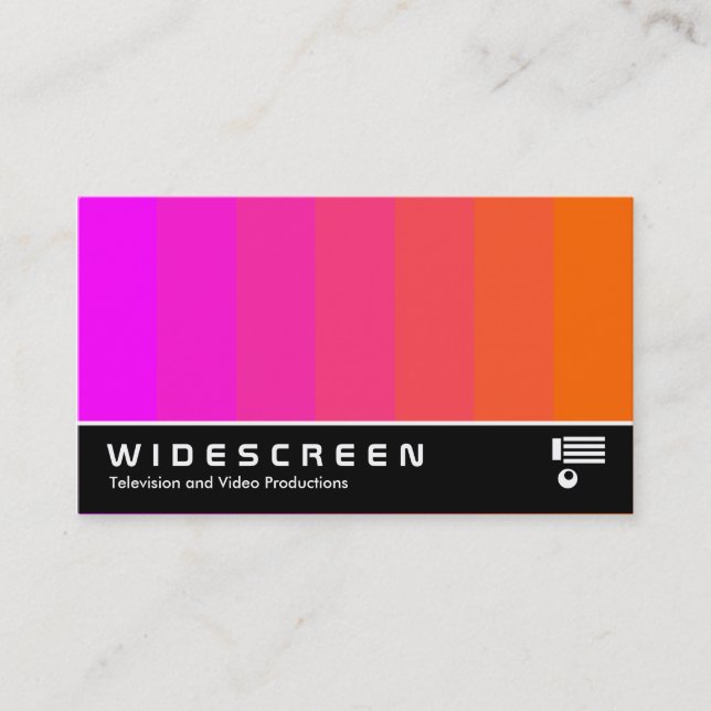 Widescreen 168 - Colour Blend - Magenta to Orange Business Card (Front)
