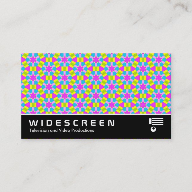 Widescreen 254 - Colourful Geometric Business Card (Front)