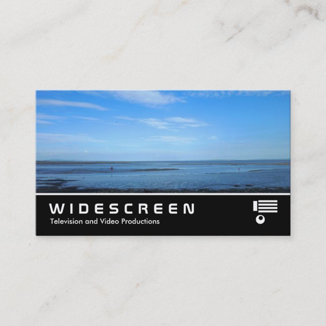 Widescreen 341 - Severn Estuary at Penarth Business Card (Front)