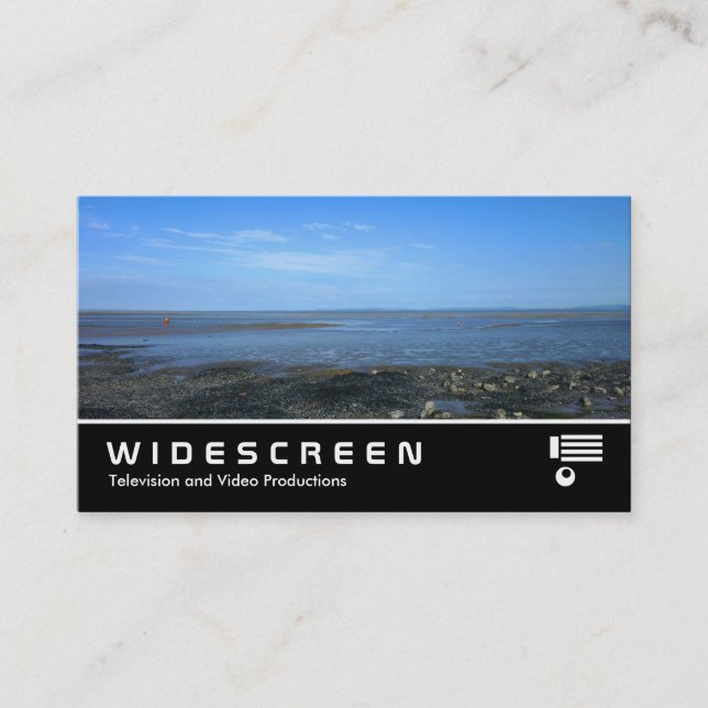 Widescreen 343 - Severn Estuary at Penarth II Business Card (Front)