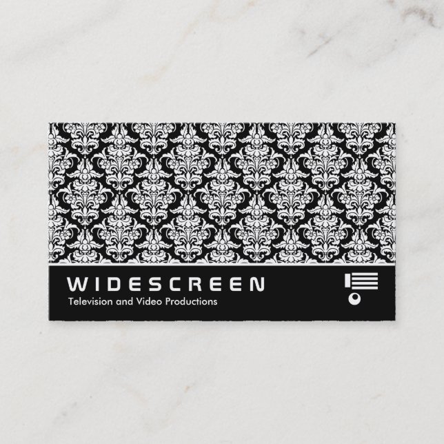 Widescreen 345 - Damask Pattern Business Card (Front)
