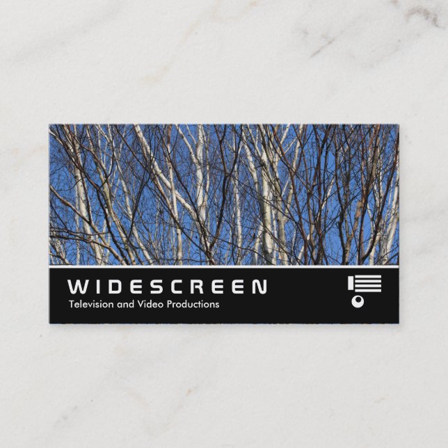 Widescreen 388 - Silver Birch Branches Business Card (Front)