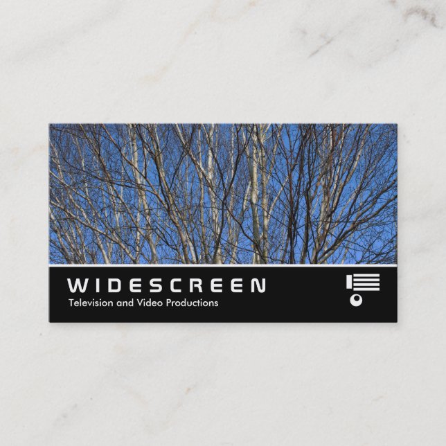 Widescreen 389 - Silver Birch Branches Business Card (Front)