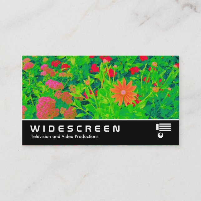 Widescreen 395 - Psychedelic Flower Bed Business Card (Front)