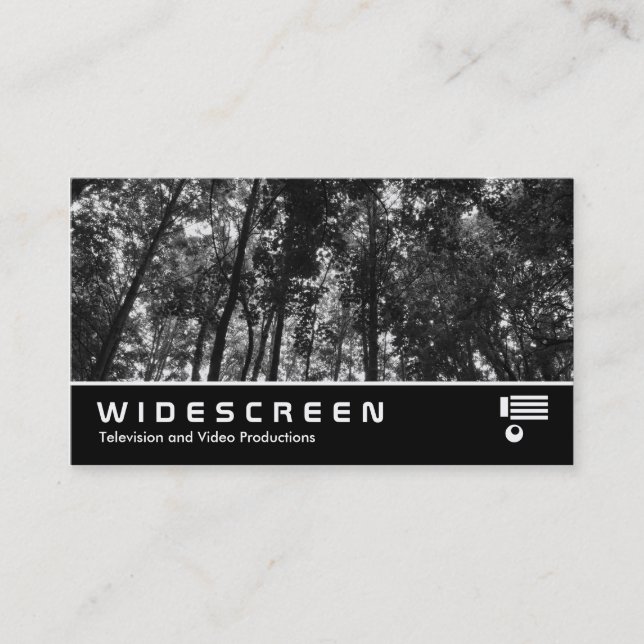 Widescreen 408 - Woodland Canopy BW Business Card (Front)