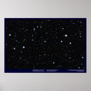 Widest, deep starfield ever, using infrared light! poster