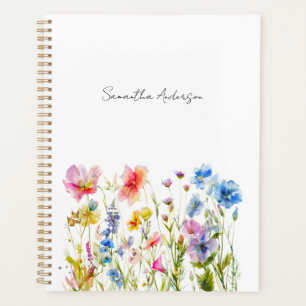 Widlflower Floral Personalised  Planner