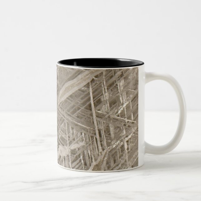 Widmanstätten pattern Two-Tone coffee mug (Right)