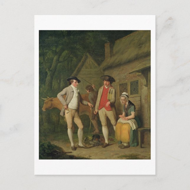 Widow Costard's Cow and Goods, Distrained for Taxe Postcard (Front)