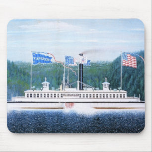 Wiehawken steam ferry 1868 mouse mat
