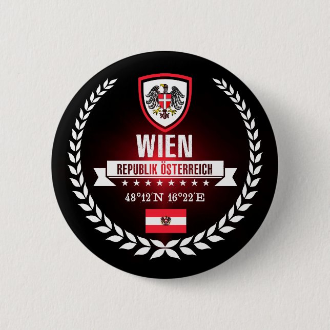 Wien 6 Cm Round Badge (Front)