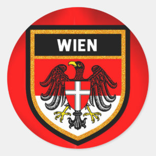 Wien Flag Classic Round Sticker