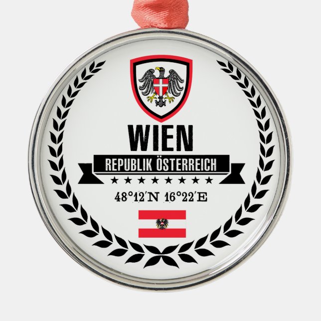 Wien Metal Tree Decoration (Front)