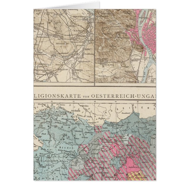 Wien, Prag, BudaPest Map (Front)