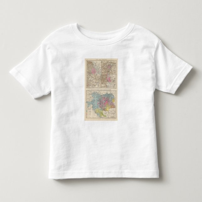 Wien, Prag, BudaPest Map Toddler T-Shirt (Front)