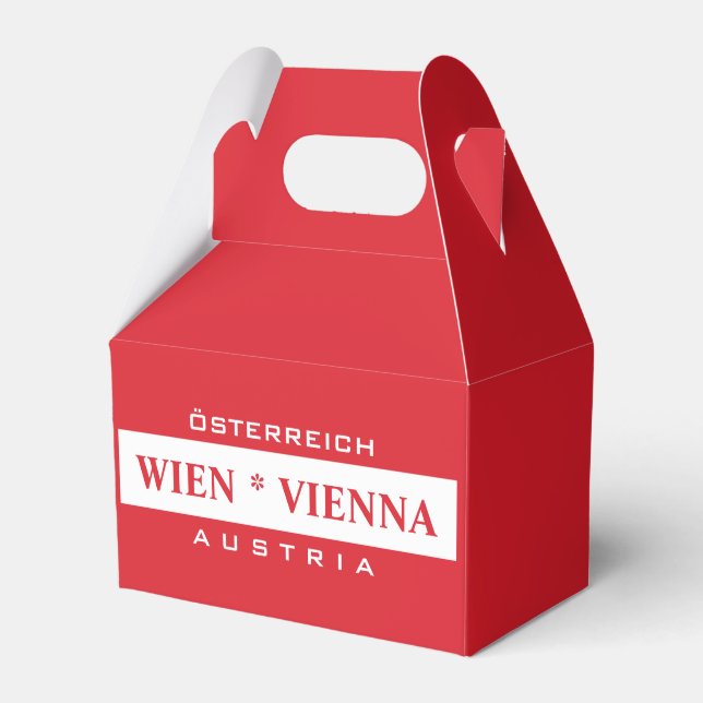 Wien - Vienna custom favour boxes (Front Side)