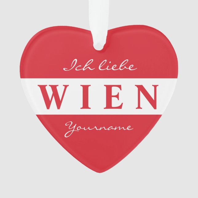 Wien - Vienna custom monogram ornament (Front)