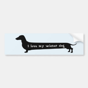 Wiener dog bumpersticker bumper sticker