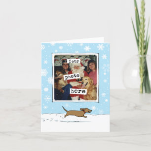 Wiener Dog Christmas   Cute Dachshund Your Photo Holiday Card