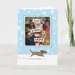 Wiener Dog Christmas Your Photo Cute Dachshund Holiday Card