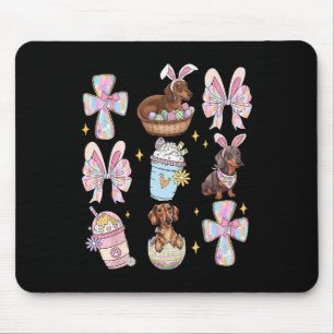 Wiener Dog Dachshund Coquette Bow Christian Doxie Mouse Mat