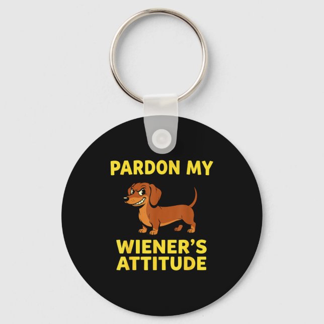 Wiener Dog Dachshund  Key Ring (Front)