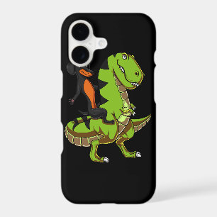 Wiener Dog Dachshund Riding T-Rex Dinosaur