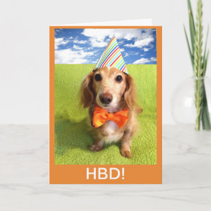 Wiener Dog HBD Card