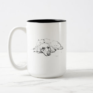 Wiener Dog Lover Gift, Dachshund Dog Mom Two-Tone Coffee Mug