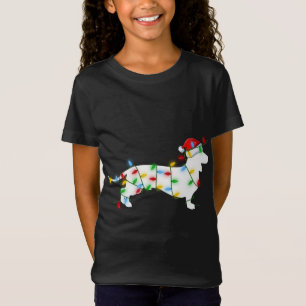 Wiener Dog Lover Lighting Xmas Santa Dachshund Chr T-Shirt
