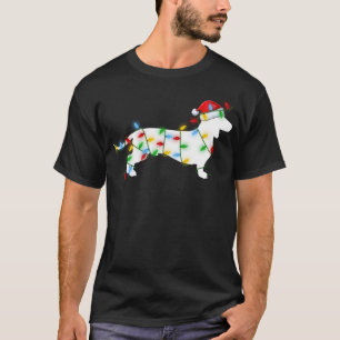 Wiener Dog Lover Lighting Xmas Santa Dachshund Chr T-Shirt