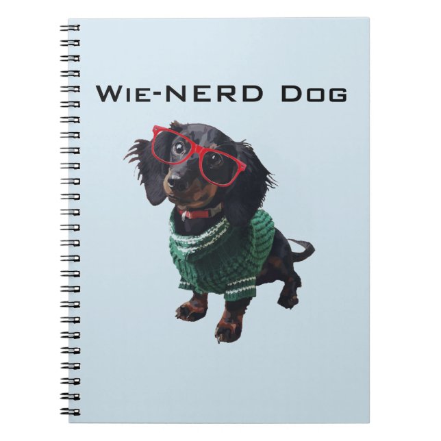 Wiener Dog Nerd Dachshund Notebook (Front)