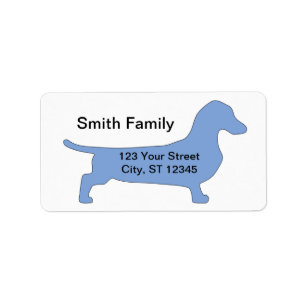 wiener dog return address label