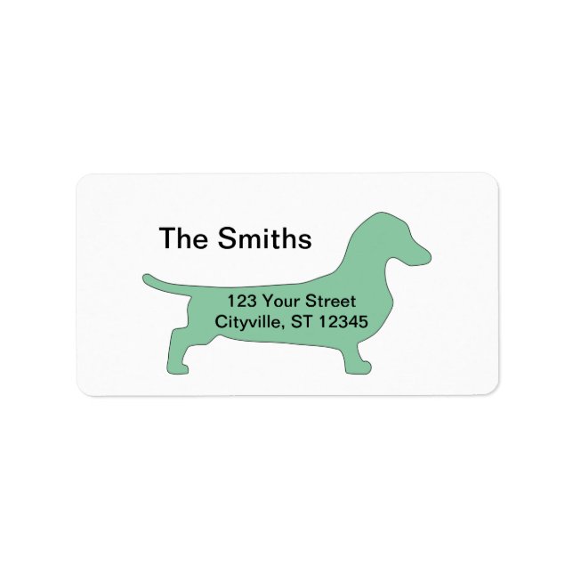 wiener dog return address label (Front)