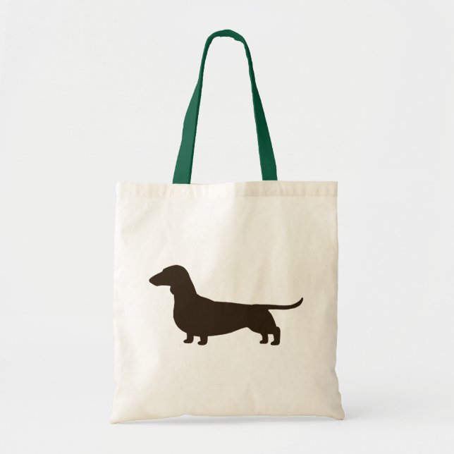 Wiener Dog Silhouette | Dachshund Lover's Tote Bag (Front)
