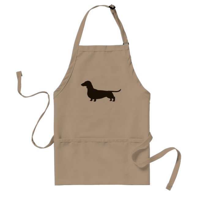 Wiener Dog Silhouette (Short Haired Dachshund) Standard Apron (Front)