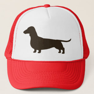 Wiener Dog Silhouette (Short Haired Dachshund) Trucker Hat