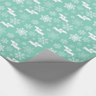Wiener Dog Snowflake Christmas Wrapping Paper
