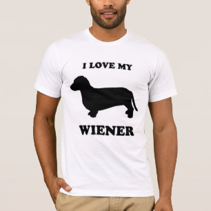 WIENER DOG TEES - "I love my wiener"