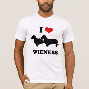 WIENER DOG TEES - "I love my wieners"