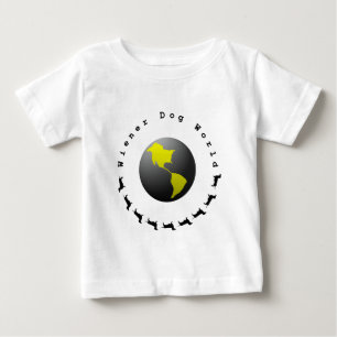 Wiener Dog World Graphic Baby T-Shirt