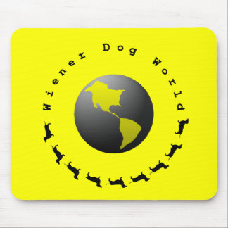 Wiener Dog World Graphic Mouse Mat