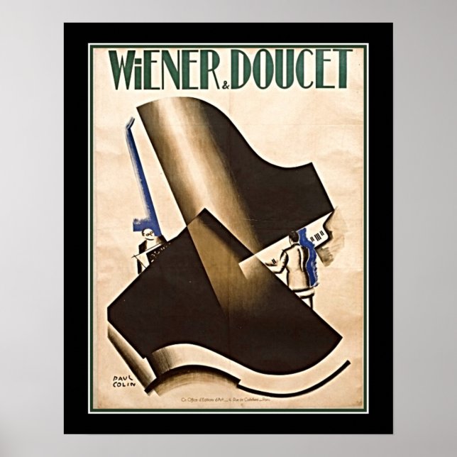 Wiener & Doucet Art Deco Dualing Pianos Poster (Front)