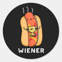 Wiener Funny Sausage Pun Dark BG